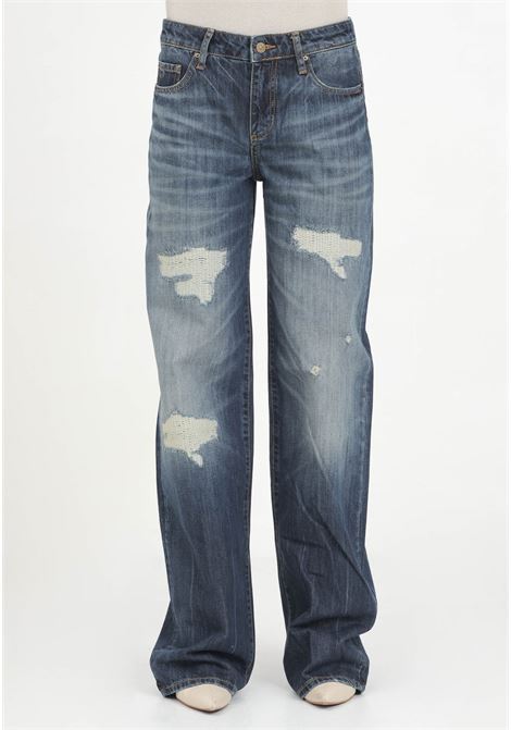 Jeans in denim blu da donna con un design lavato e usato ARMANI EXCHANGE | 6DYJ52Y28DZ1500